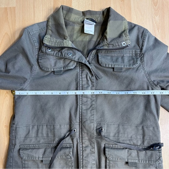 The North Face Utility Flannel Lined Cargo Chore Jacket Olive Green SM - Picture 8 of 11